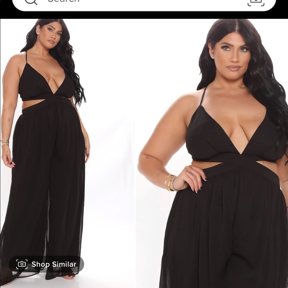 Plus Size Fashionnova Black Jumpsuit - Picture 2 of 3